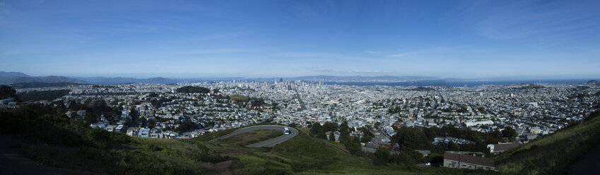 USA, California, Panorama-View over San Fransisco from Twin Peaks - NGF000243