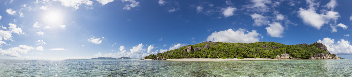 Seychellen, La Digue, Insel, Westküste, Anse Source D'Argent, Panorama - FOF008431