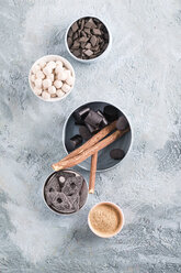 Bowls of liquorice roots and different licorice products - MYF001342