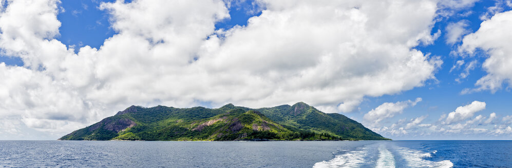 Seychellen, Insel, Indischer Ozean, Panorama der Insel Silhouette - FOF008441