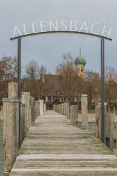 Germany, Allensbach, pier and Church of St. Nicholas - KEBF000340