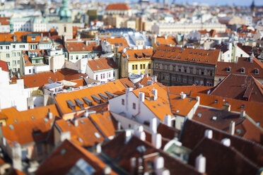 Czech Republic, Buildings in the city center of Prague, tilt-shifted - GIOF000758