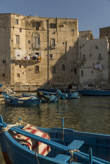 Italy, Apulia, Monopoli, Harbour and fishing boat - KAF000136