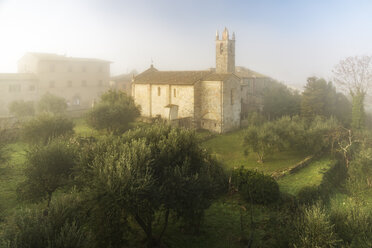 Italien, Toskana, Montereggioni, Kirche Santa Maria Assunta - CSTF000941