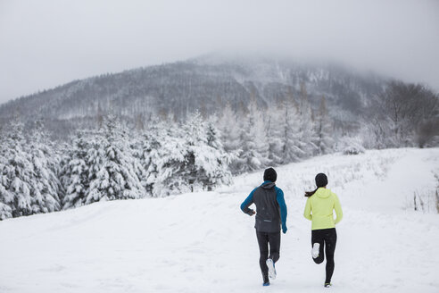 Ehepaar beim Langlauf im Winter - HAPF000249