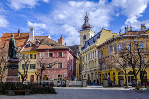 Rumänien, Hermannstadt (Sibiu), Bischof-Teutsch-Denkmal auf dem Platz Albert Huet - HAMF000168