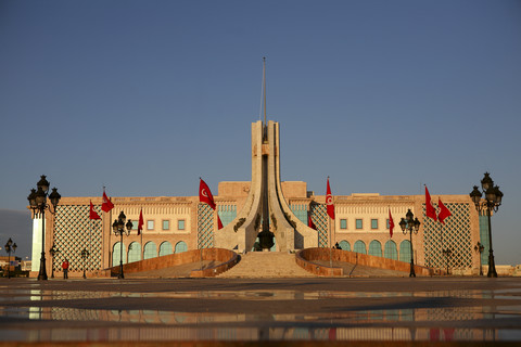Tunesien, Tunis, Blick auf den Präsidentschaftspalast, lizenzfreies Stockfoto