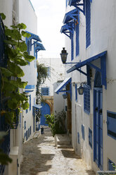 Tunisia, Sidi Bou Said, traditional residential houses - DSGF001034