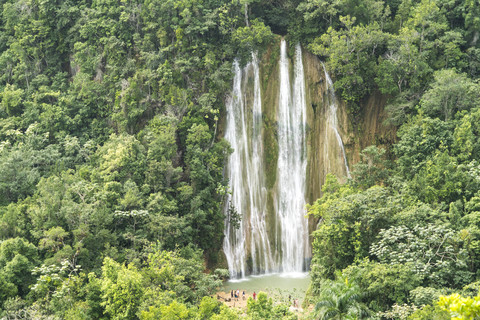 Dominikanische Republik, Samana, Wasserfall in El Limon, lizenzfreies Stockfoto