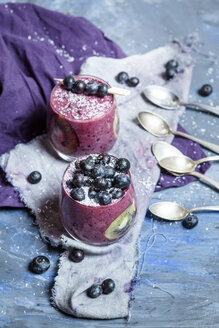 Smoothie-Pudding mit Tapioka, Blaubeeren und Kiwi - SBDF002718