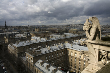 France, Paris, view over Paris from Notre Dame Cathedral - DSGF001049