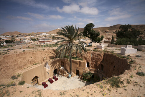 Tunesien, Matmata, Berberdorf, Hotel Sidi-Driss, alte Höhlenwohnungen - DSGF001066