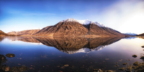 Scotland, Highlands, Loch Etive with snow-covered Ben Starav in the background - SMAF000445