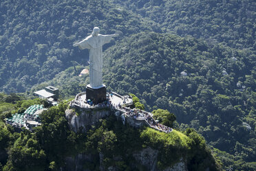 Brazil, Rio De Janeiro, Corcovado mountain with statue of Christ the Redeemer - MAUF000316