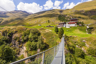 Österreich, Tirol, Venttal, Verdachtsbrücke, Bergbauernhof, Rofenhöfe - WDF003569