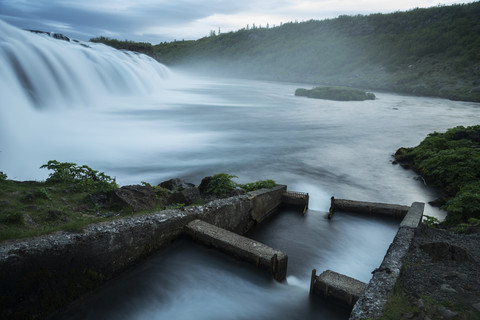 Island, Faxafoss-Wasserfall, lizenzfreies Stockfoto