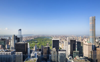 USA, New York City, Blick auf Midtown Manhattan und Central Park von oben - HSIF000425