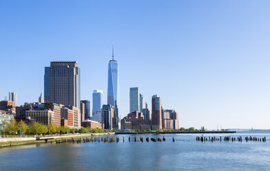 USA, New York City, Manhattan, Blick auf das Finanzviertel - HSIF000426
