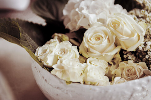 Festive, wedding, floral decoration, white roses - BMAF000091