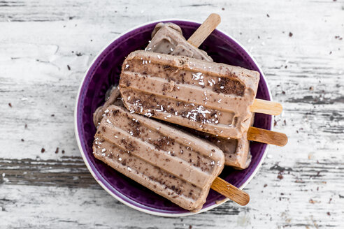 Homemade chocolate yogurt popsicles - SARF002655