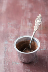 Chocolate cream, empty cup with spoon - MYF001414