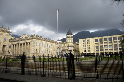 Kolumbien, Bogota, Kongress- und Parlamentsgebäude, lizenzfreies Stockfoto