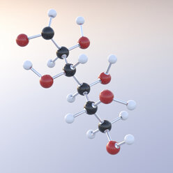 Molekulare Struktur, Traubenzucker, molekular, 3D-Rendering - UW000812