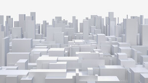 3D-Rendering, Megastadt, Lebensraum - UW000818