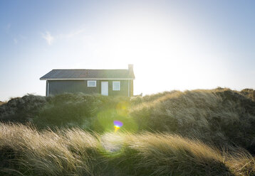 Denmark, Henne Strand, House in the grass dunes - BMA000180