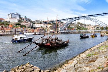 Portugal, Porto, Vila Nova da Gaia, Barcos Rabelos, Fluss Douro - DSGF001123