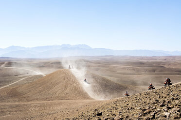 Morocco, Quadbikes in desert of Agafay - LMF000562