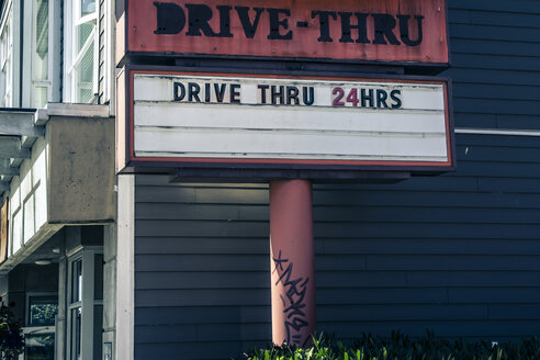 Canada, drive-thru sign - NGF000319