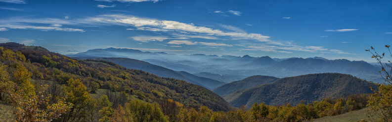 Italien, Marken, Canfaito, Wälder im Apennin im Herbst - LOMF000255