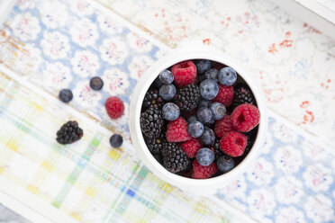 Bowl of different wild berries - LVF004682