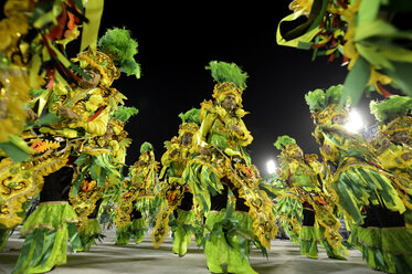 Brazil, Rio de Janeiro, Parade of samba school Beija Flor de Nilopolis at the sambadrome - FLKF000687