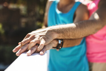 Clasped hands of gay couple - LEF000076