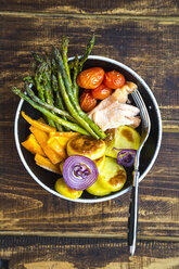 Lunch bowl with vegetables and salmon - SARF002684