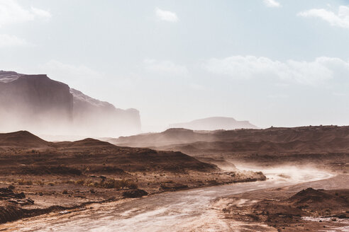 USA, Utah, Monument Valley during a sand storm - GIOF000849