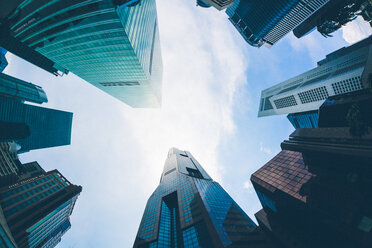 Singapore, Skyscrapers, low angle view - GIO000872