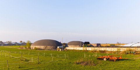 Deutschland, Fellbach, Biogasanlage, lizenzfreies Stockfoto