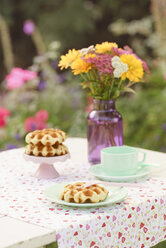 Liege waffles on laid garden table - ECF001877