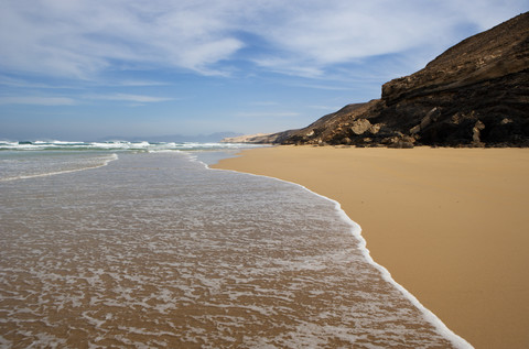 Spanien, Kanarische Inseln, Fuerteventura, Jandia, Strand von Barlovento, lizenzfreies Stockfoto