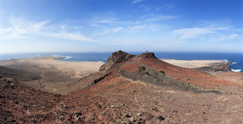 Spanien, Kanarische Inseln, Fuerteventura, Jandia, Blick von Las Talahijas auf El Puertito de la Cruz und Punta Pesebre - WWF003966