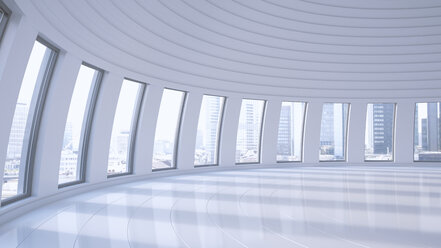 Empty hall in a high-rise building, 3D Rendering - UWF000851