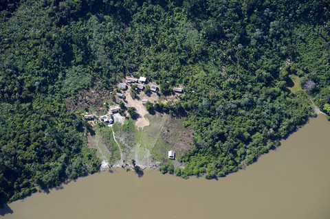 Brasilien, Para, Itaituba, Sawle Muybu, Dorf der Mudndururu, Rio Tapajos, lizenzfreies Stockfoto