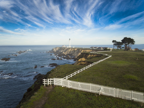 USA, Kalifornien, Point Arena-Leuchtturm, lizenzfreies Stockfoto