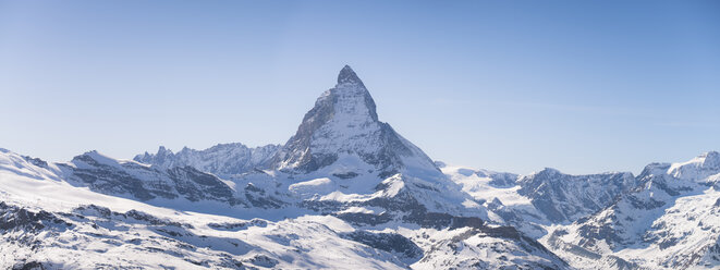 Switzerland, Zermatt, Pennine Alps, view to Matterhorn, panorama - STCF000230