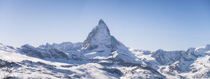 Schweiz, Zermatt, Penninische Alpen, Blick zum Matterhorn, Panorama - STCF000230