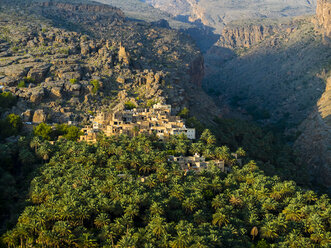 Oman, Jebel Shams, Al-Hamra, Bergdorf Wadi Misfah - AMF004855