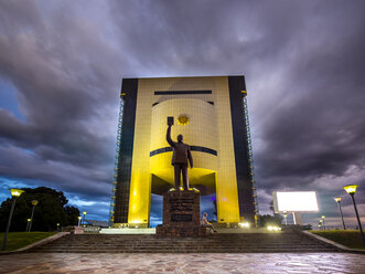 Namibia, Windhoek, Independence Memorial Museum in the evening - AMF004873